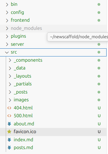 src folder in scaffold
